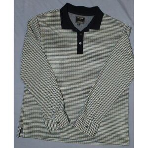 Todd Snyder Tattersall Polo Long Sleeve Blue Multi Checkered Knit Size XL